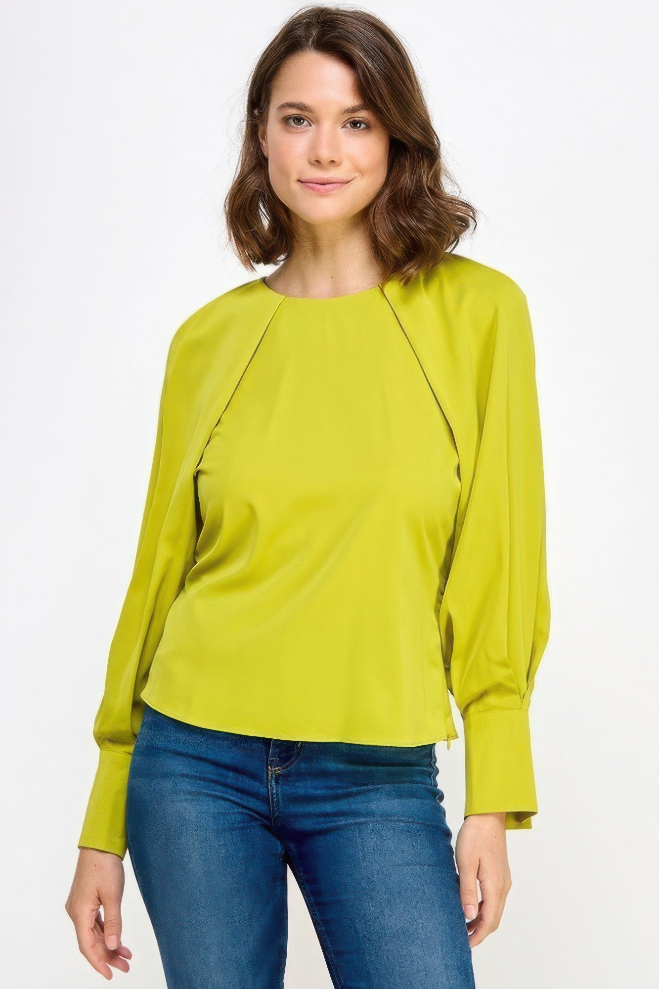 Raglan Long Sleeve Top With Back Neck Tie - Wear Arielle
