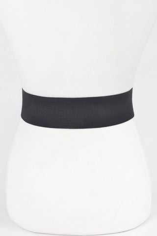 Rhinestone Buckle Plus Size Elastic Belt - Wear Arielle