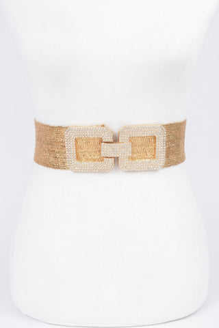 Rhinestone Elastic Belt - Wear Arielle
