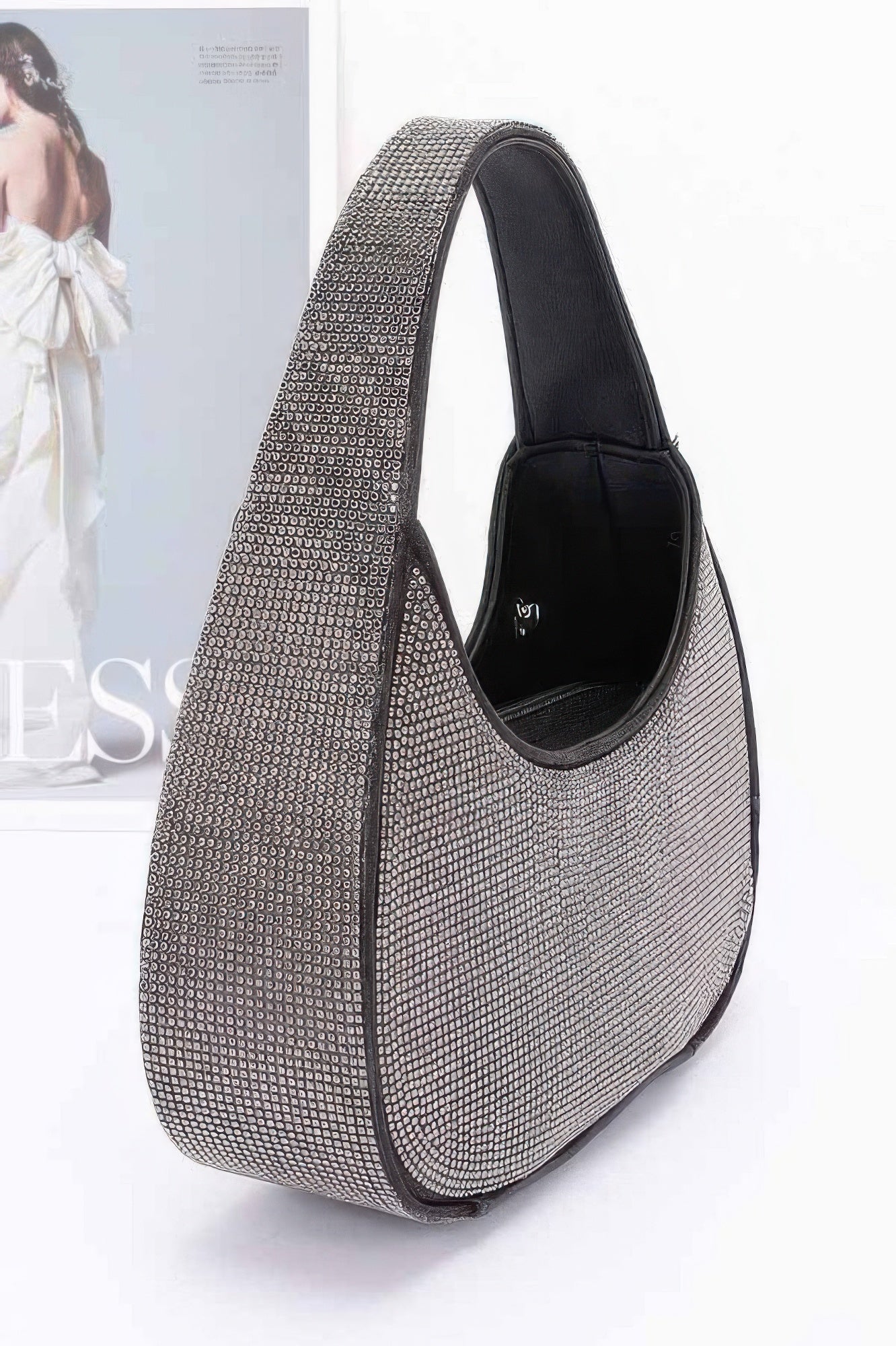 Rhinestone Hobo Bag - Wear Arielle