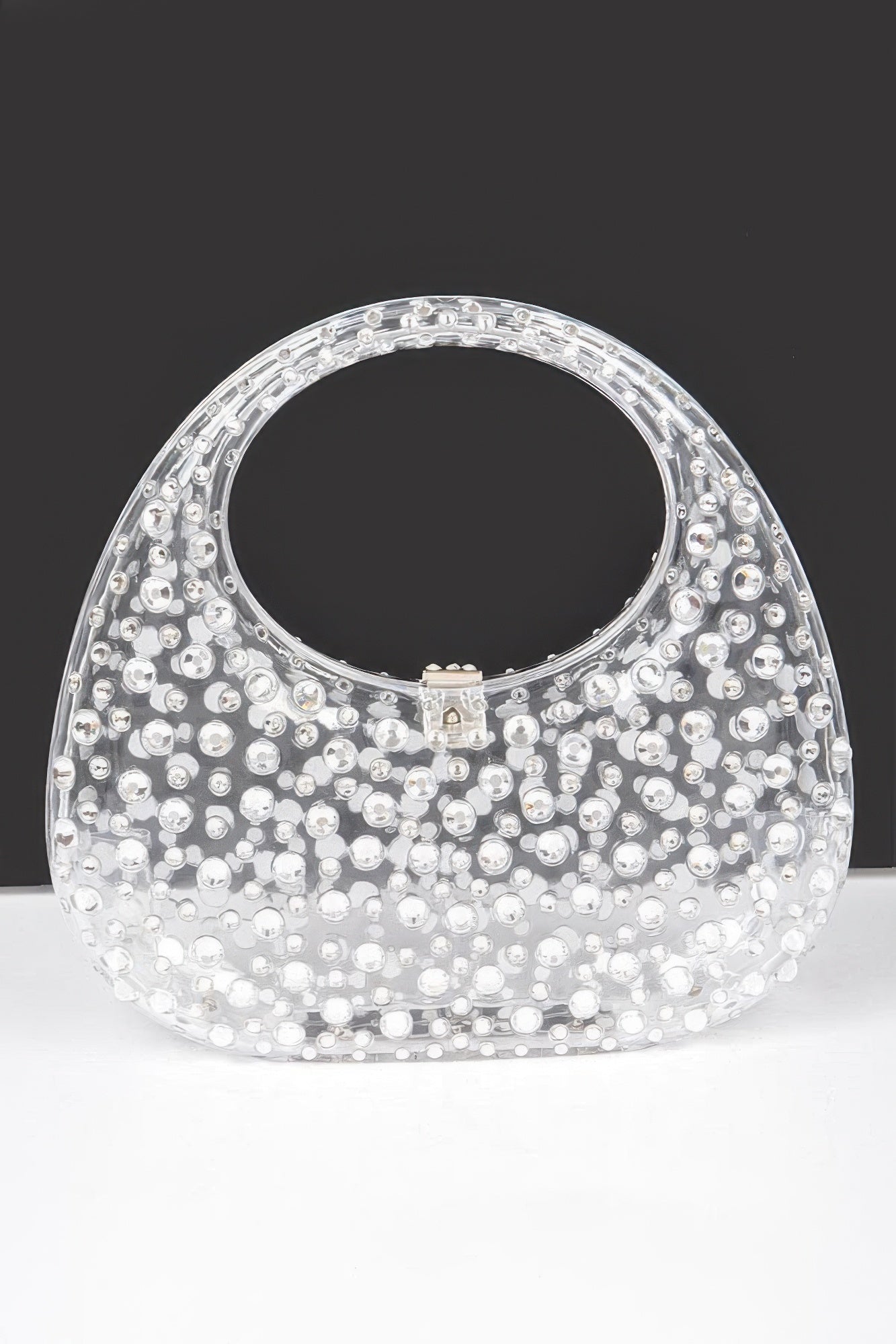 Rhinestone Hot Fix Clear Acrylic Clutch - Wear Arielle