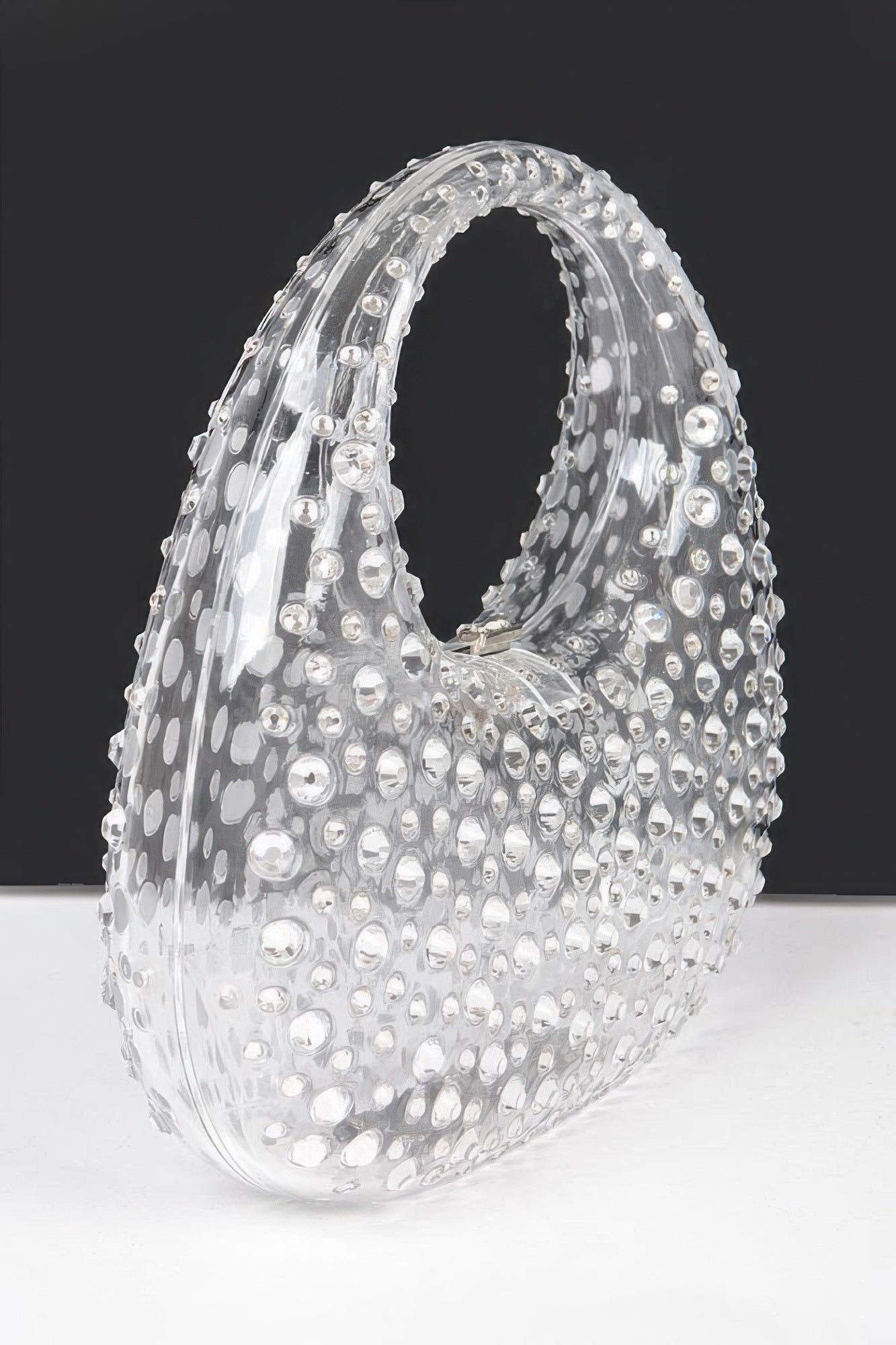 Rhinestone Hot Fix Clear Acrylic Clutch - Wear Arielle