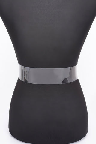 Rhinestone Metal Buckle Clear Belt - Wear Arielle