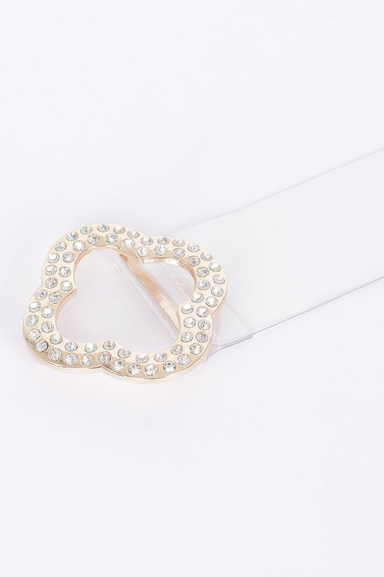 Rhinestone Metal Buckle Clear Belt - Wear Arielle