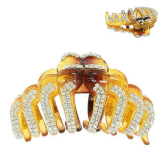 Rhinestone Pave Arch Patterned Hair Claw Clip - Wear Arielle