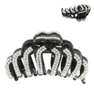 Rhinestone Pave Arch Patterned Hair Claw Clip - Wear Arielle
