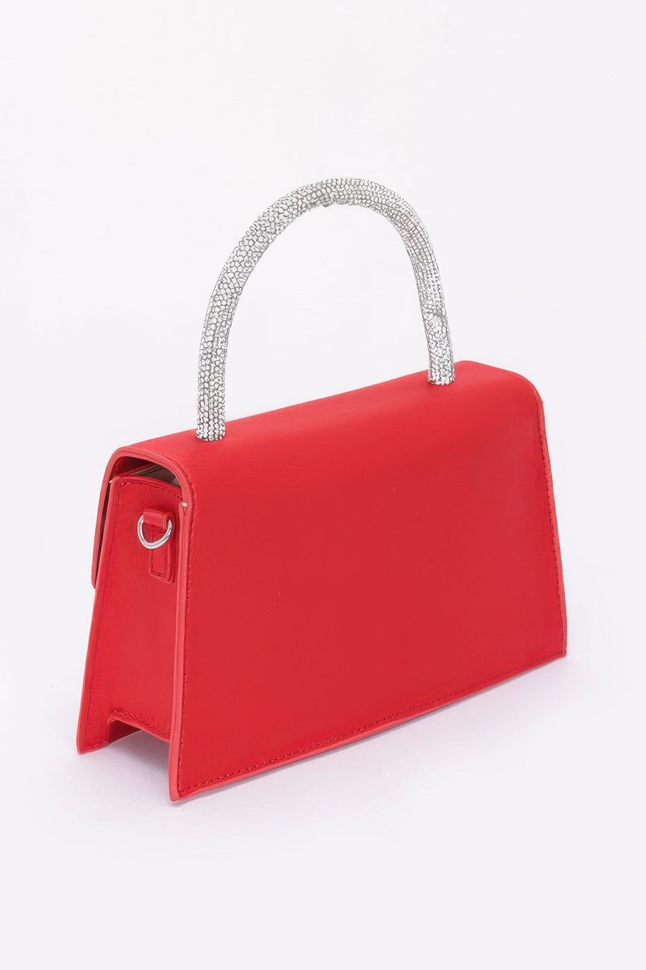 Rhinestone Ribbon Handle Flap Bag - Wear Arielle