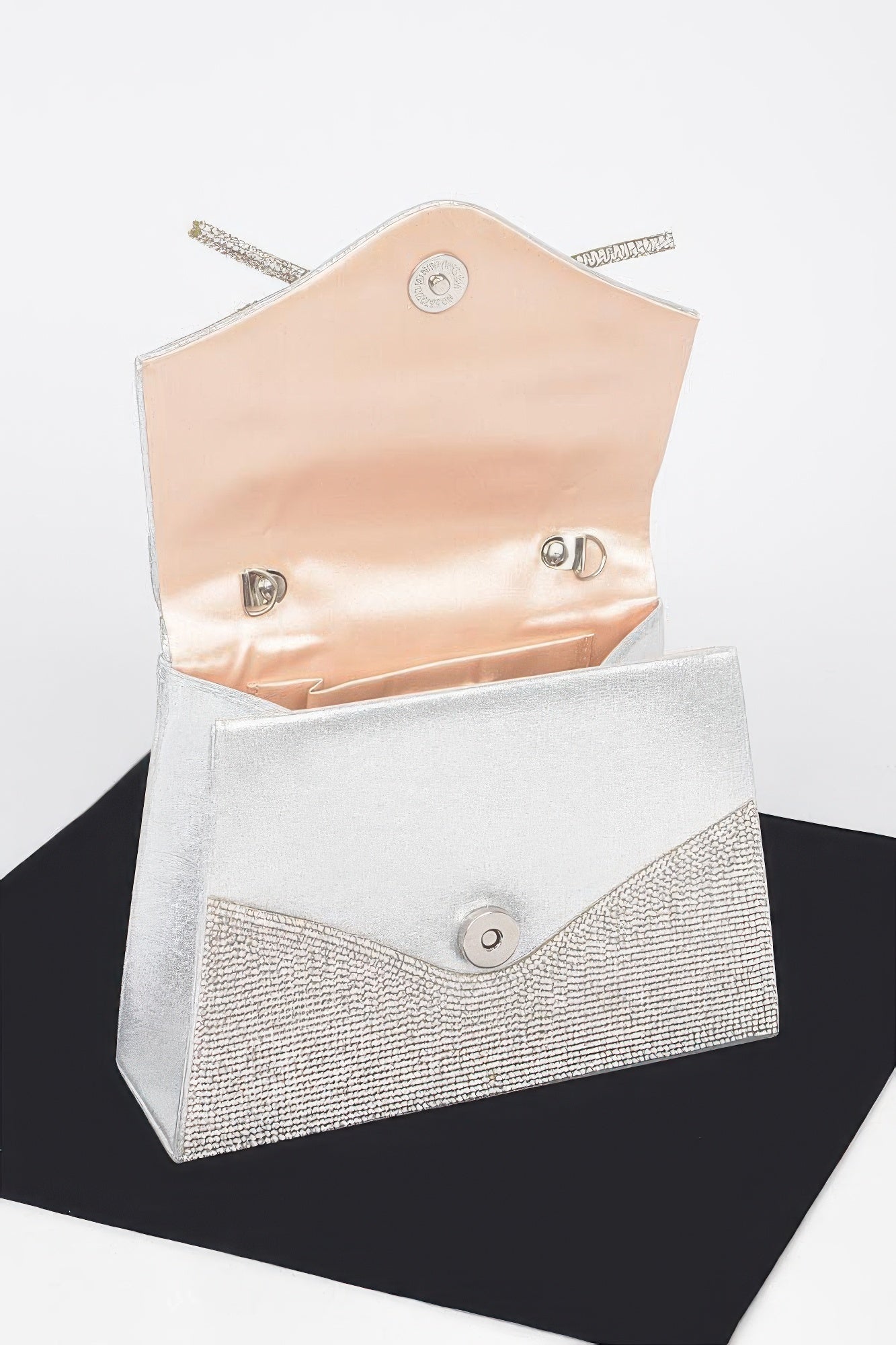 Rhinestone Ribbon Top Handle Bag - Wear Arielle