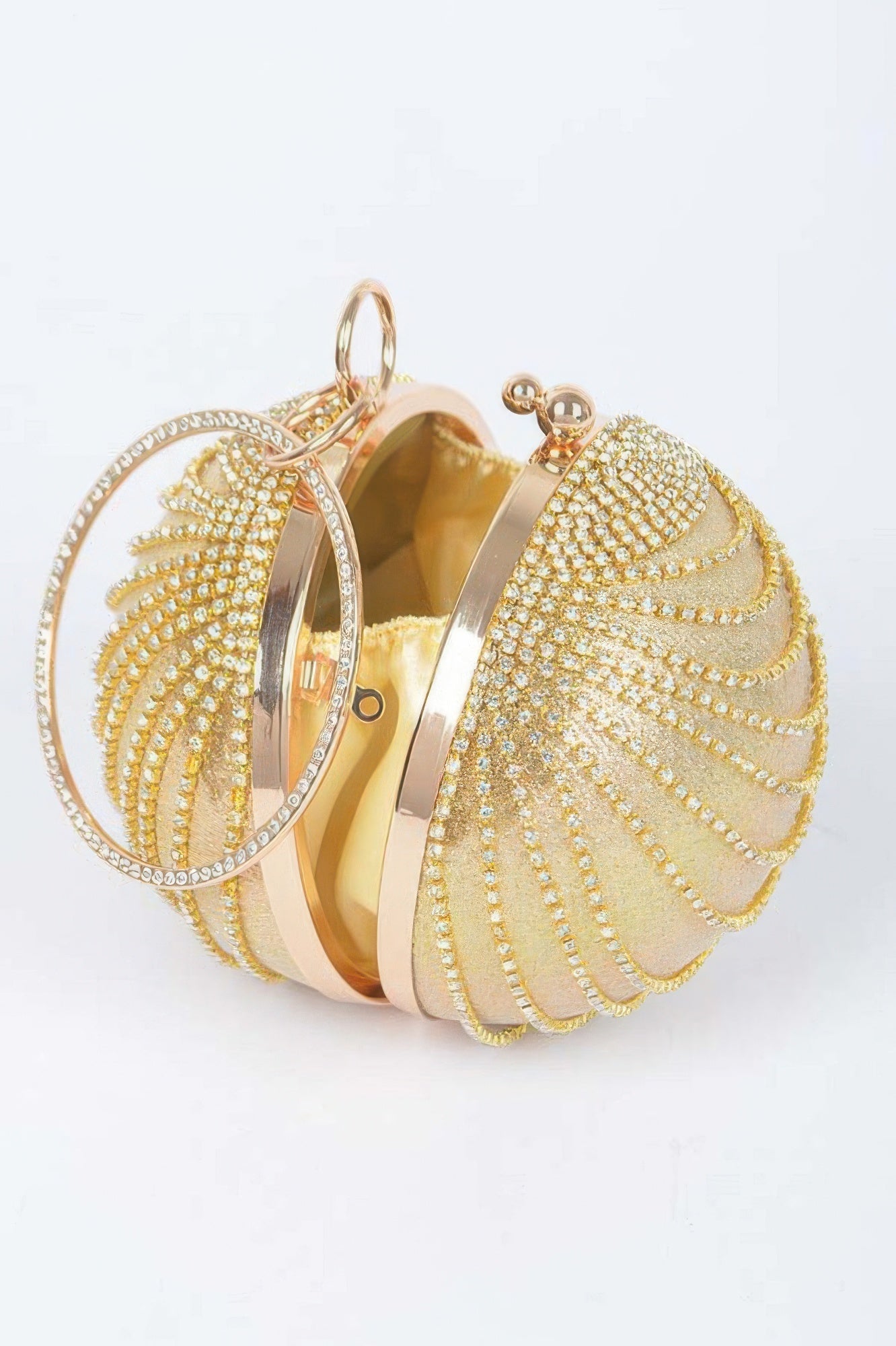 Rhinestone Round Party Clutch - Wear Arielle