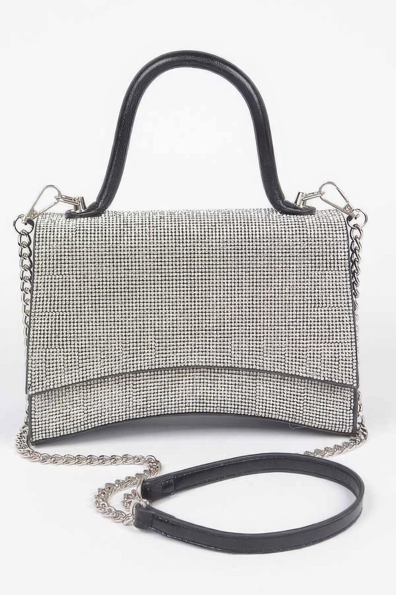 Rhinestone Top Handle Flap Bag - Wear Arielle