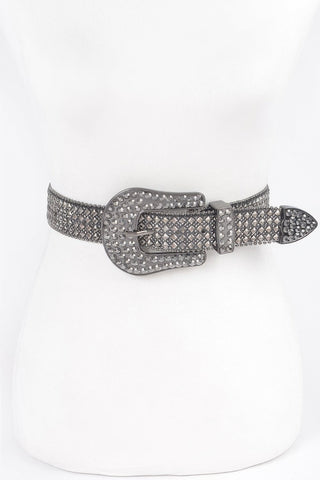 Rhinestone Western Style Belt - Wear Arielle