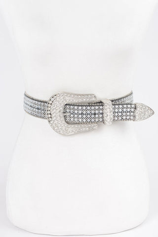 Rhinestone Western Style Belt - Wear Arielle