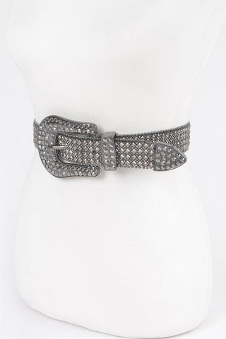 Rhinestone Western Style Plus Size Belt - Wear Arielle