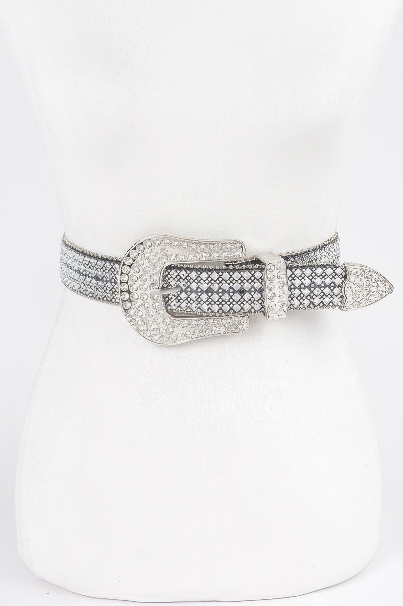 Rhinestone Western Style Plus Size Belt - Wear Arielle