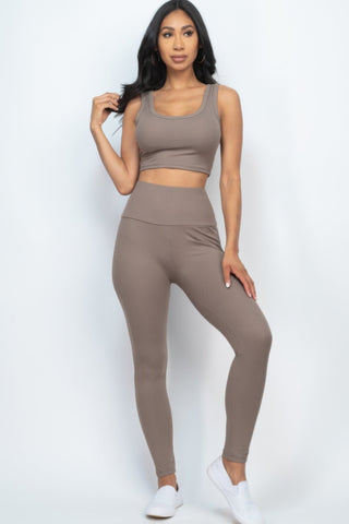 Ribbed Crop Top & Leggings Set - Wear Arielle