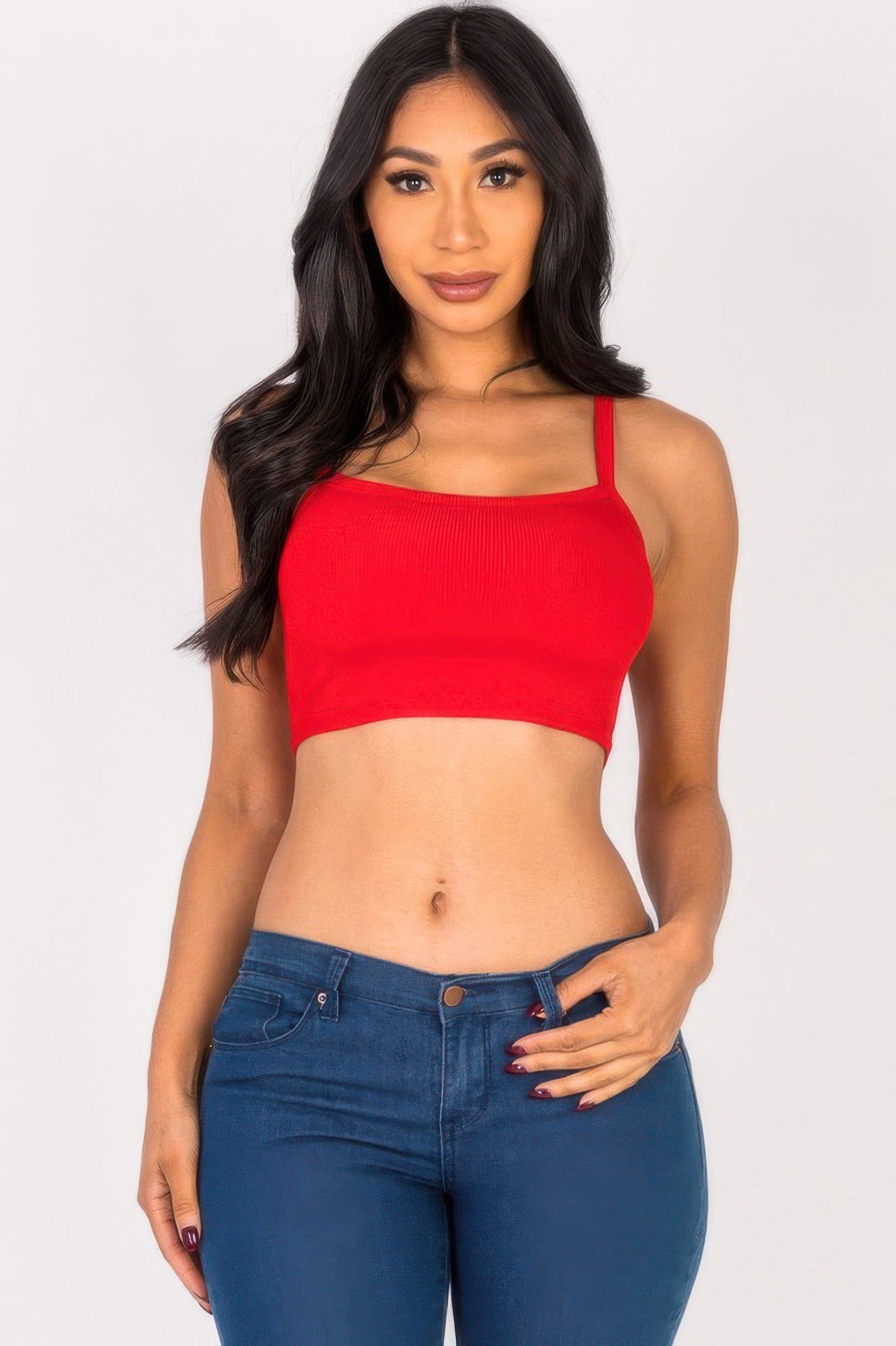 Ribbed Knit Cami Crop Top - Wear Arielle