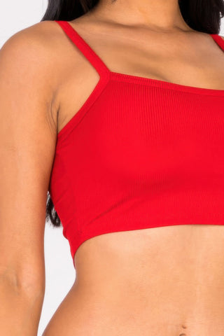 Ribbed Knit Cami Crop Top - Wear Arielle