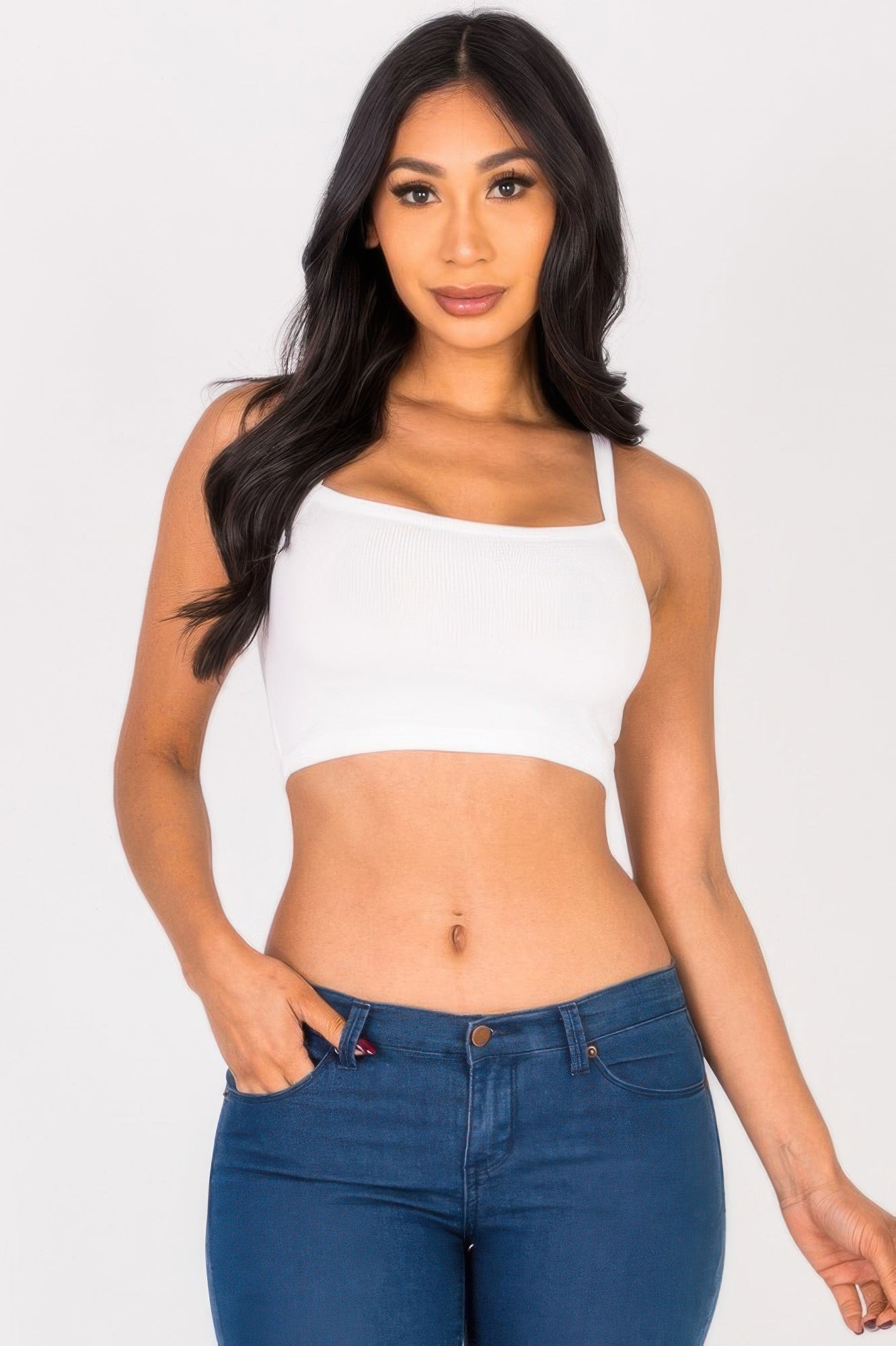 Ribbed Knit Cami Crop Top - Wear Arielle