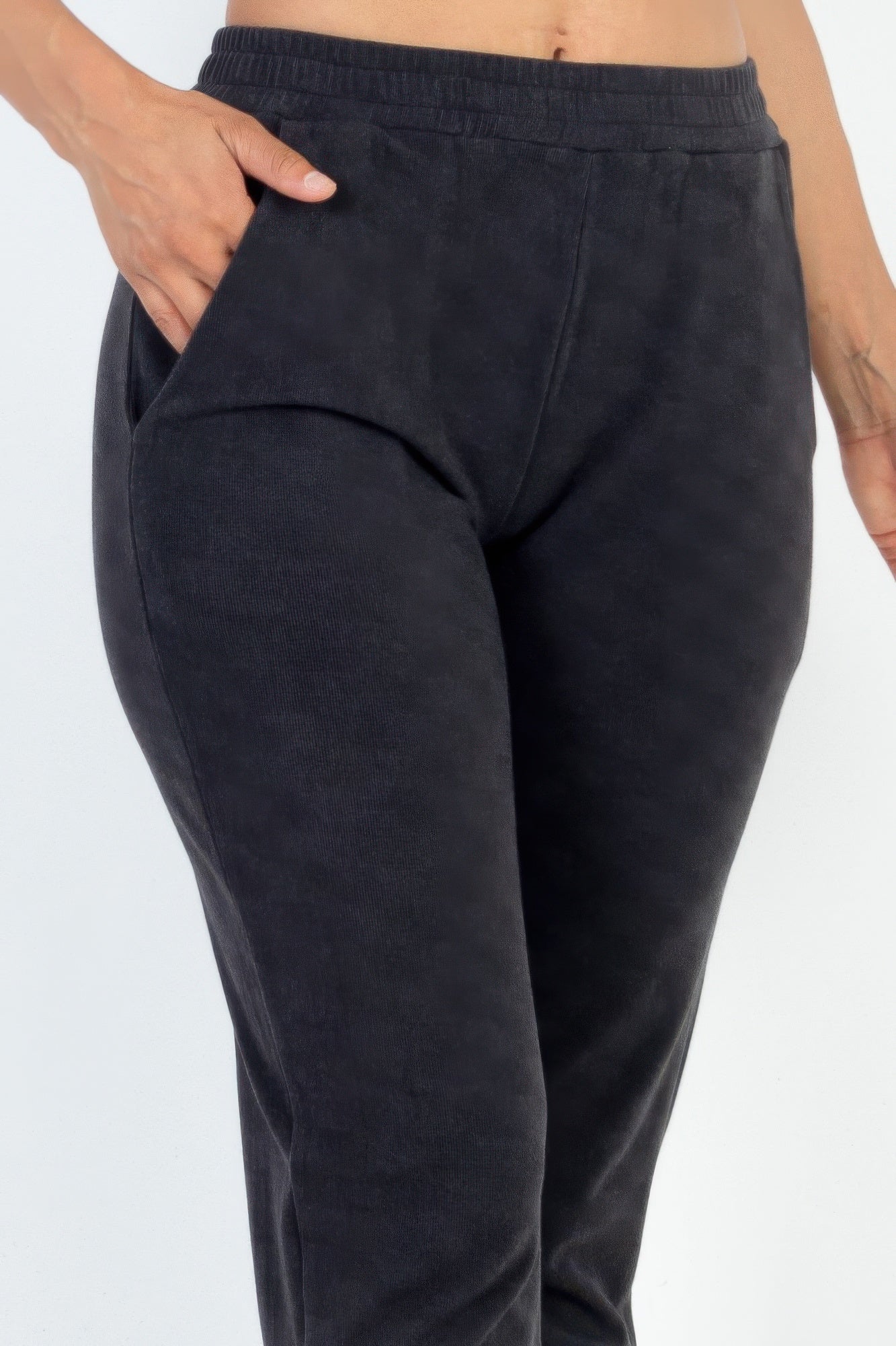 Ribbed Side Pocket Joggers - Wear Arielle