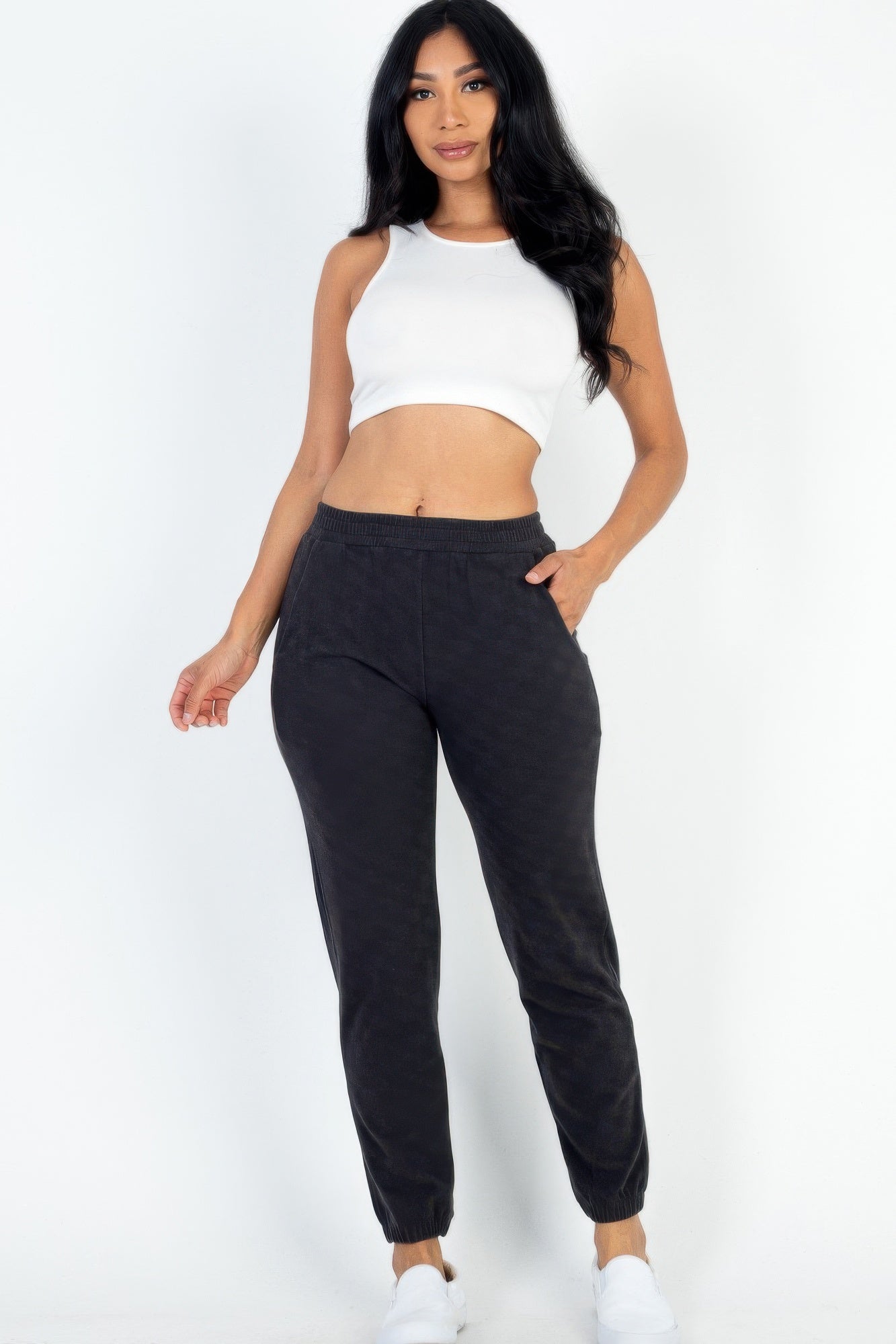 Ribbed Side Pocket Joggers - Wear Arielle