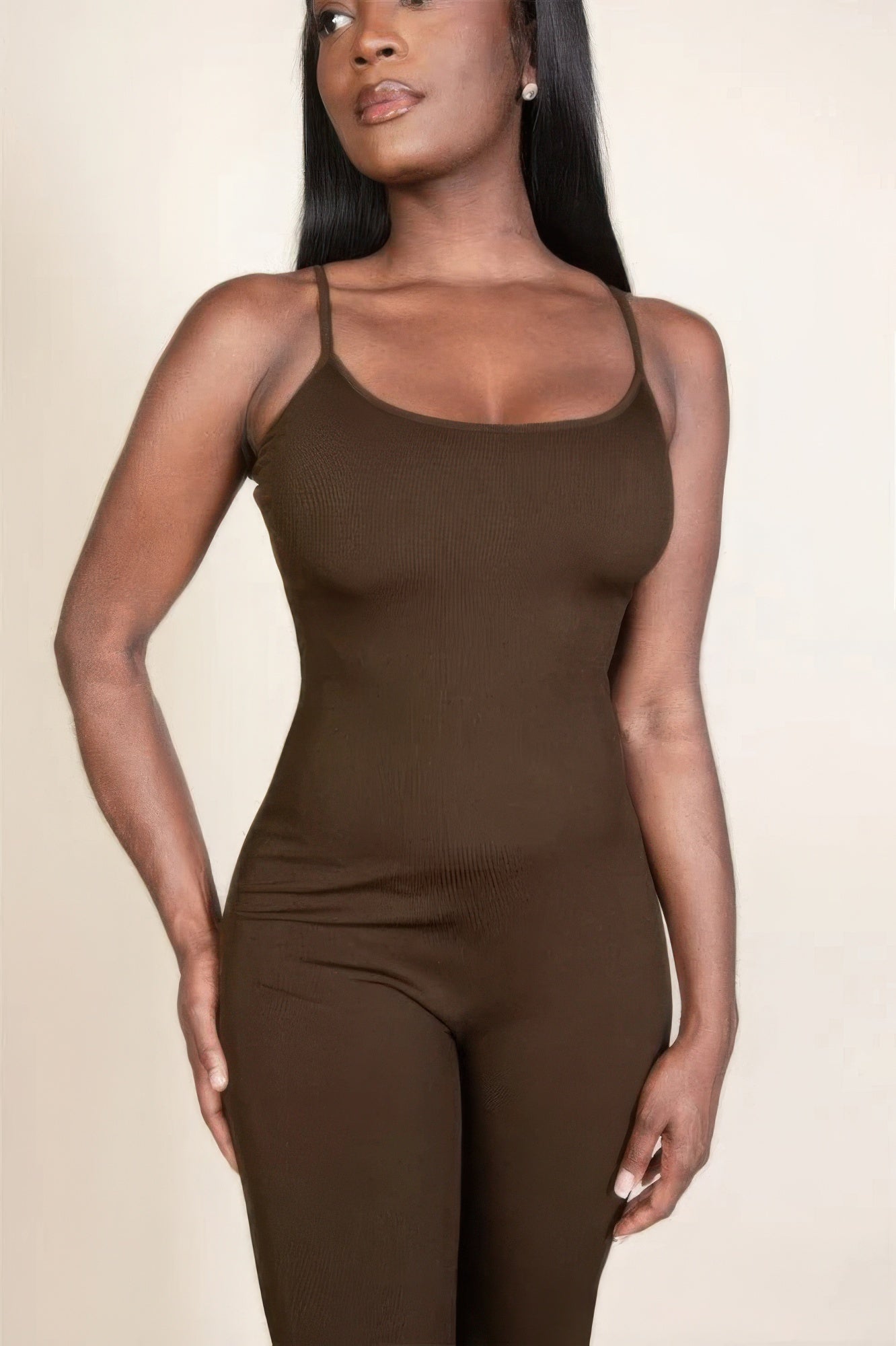 Ribbed sleeveless wide leg jumpsuit - Wear Arielle