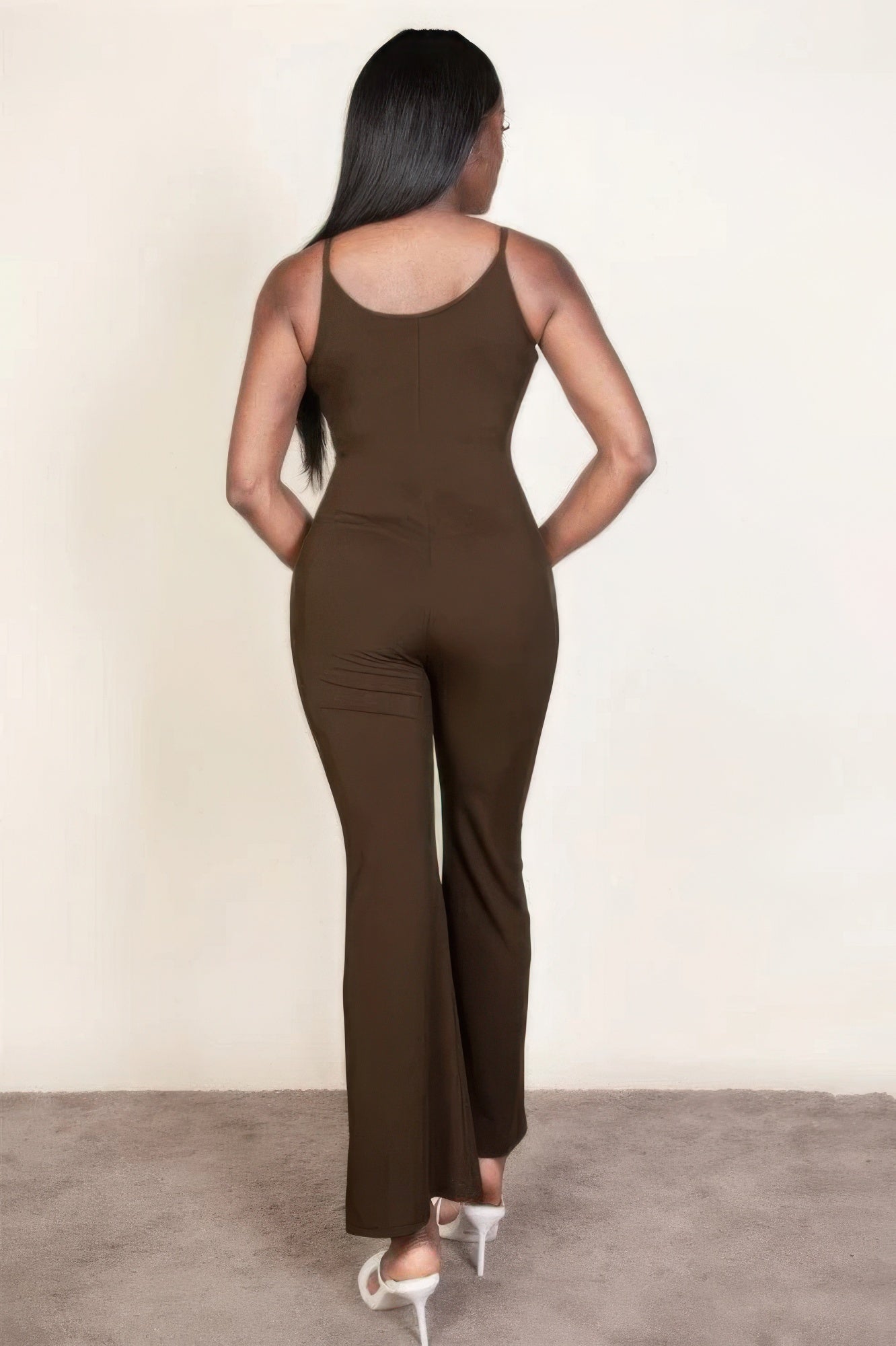 Ribbed sleeveless wide leg jumpsuit - Wear Arielle