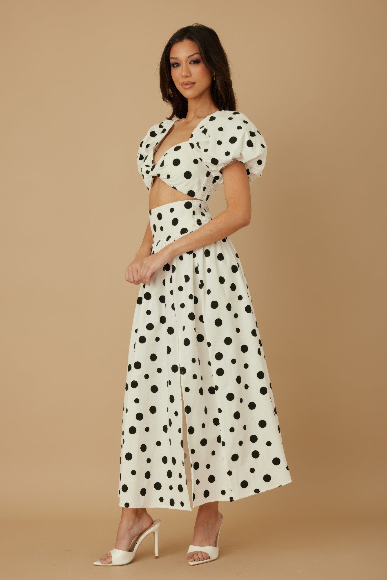 Ribbon Bow Polka Dots Two Piece Sets - Wear Arielle