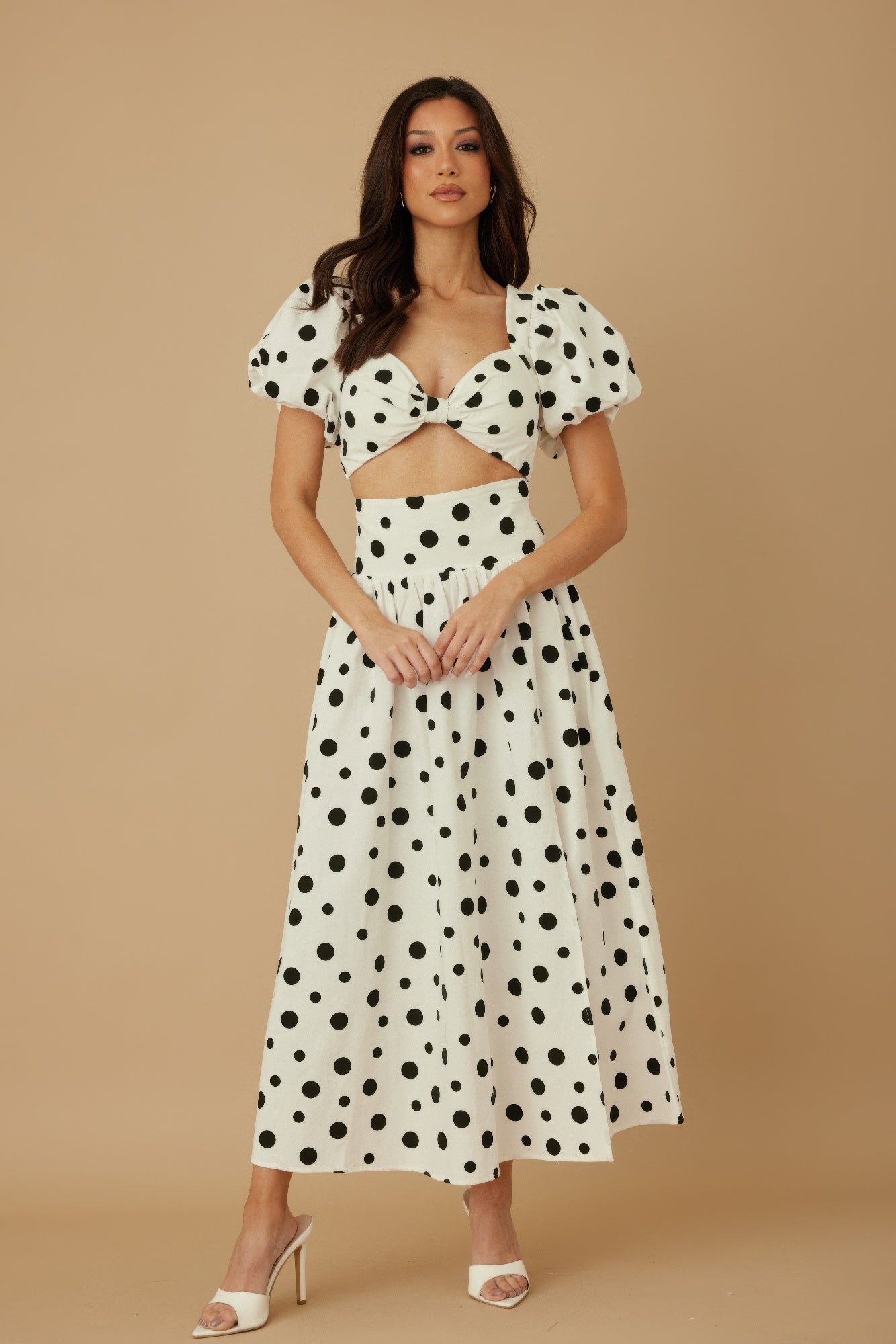 Ribbon Bow Polka Dots Two Piece Sets - Wear Arielle