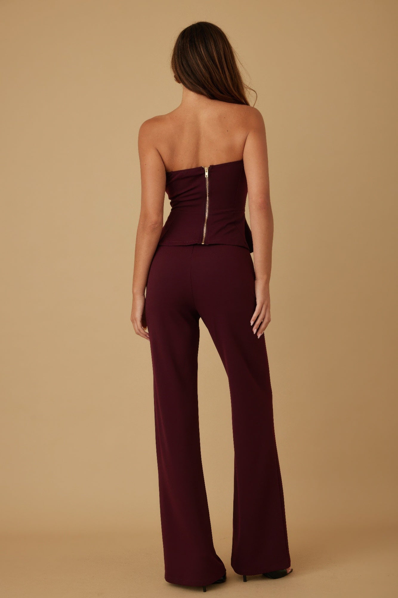 Scrunched Golden Stone Strapless Sets - Wear Arielle