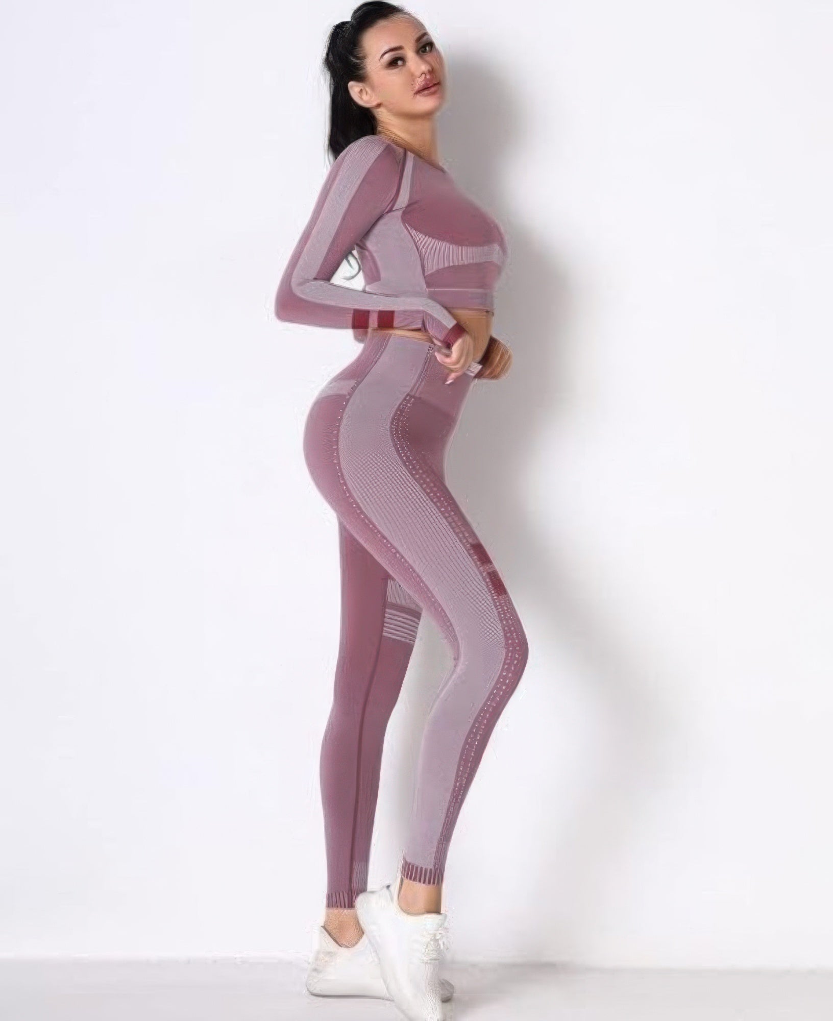 Seamless Long Sleeve Solid Yoga Set - Wear Arielle