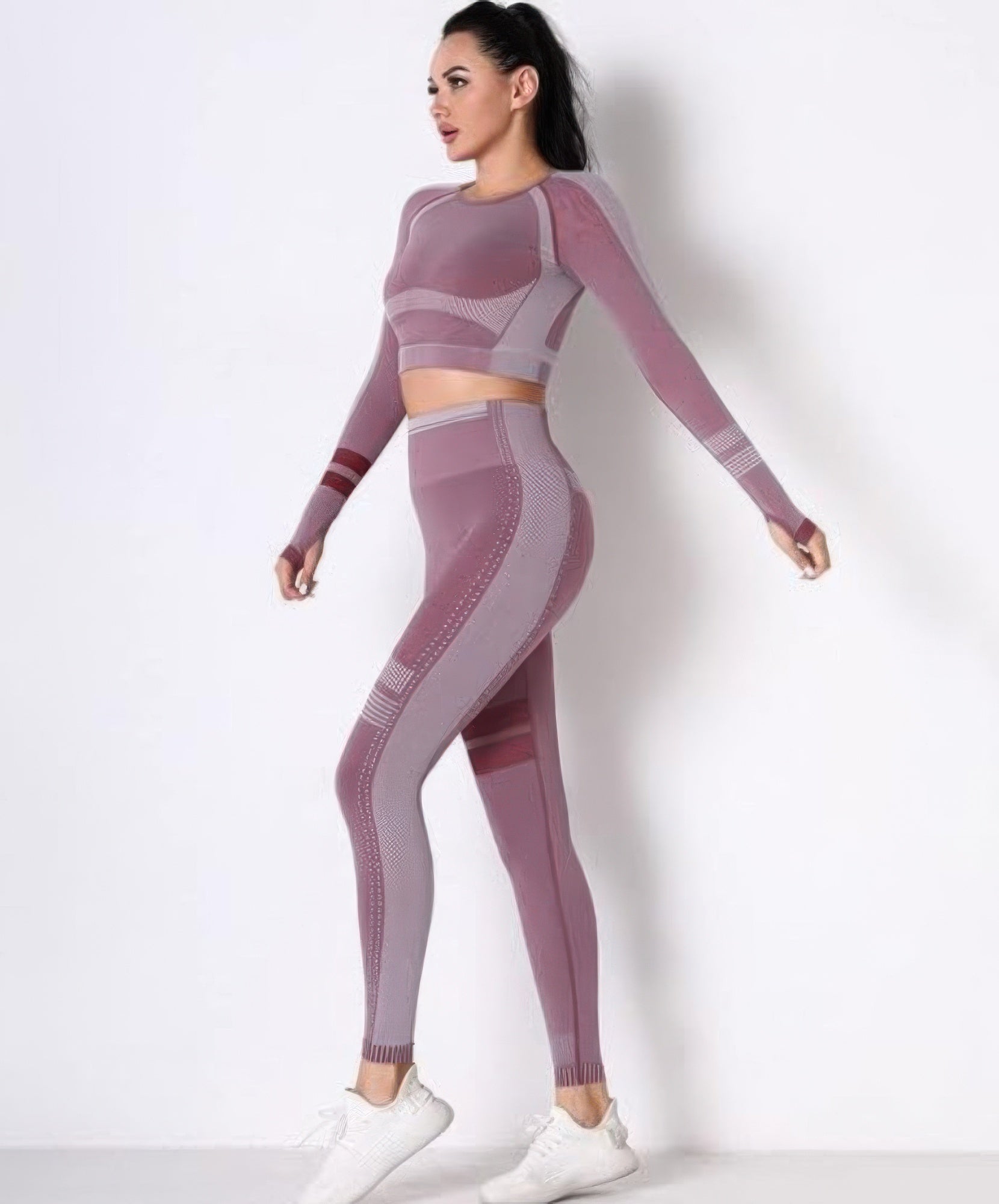 Seamless Long Sleeve Solid Yoga Set - Wear Arielle