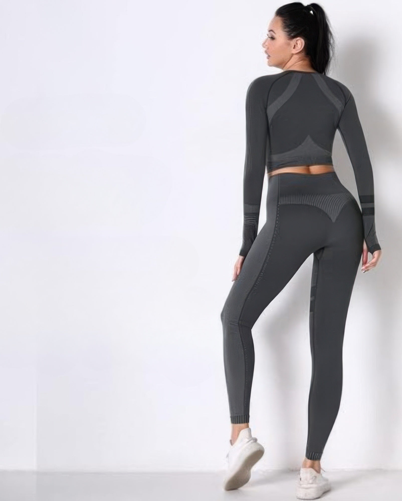 Seamless Long Sleeve Solid Yoga Set - Wear Arielle
