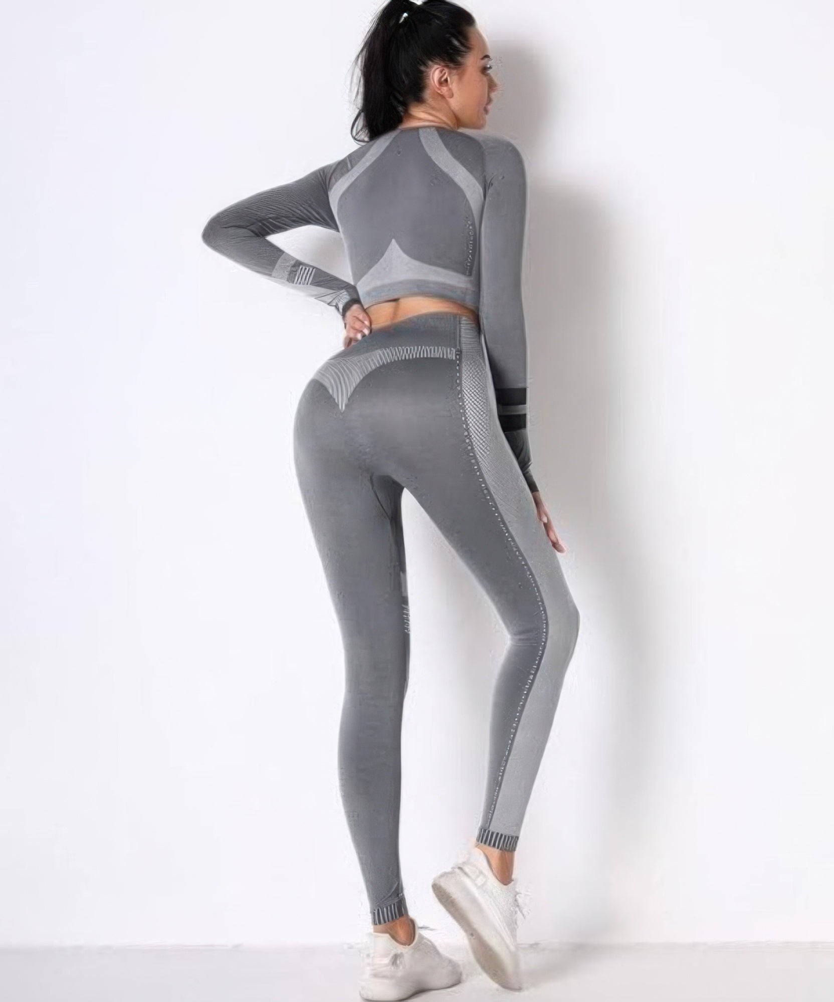 Seamless Long Sleeve Solid Yoga Set - Wear Arielle