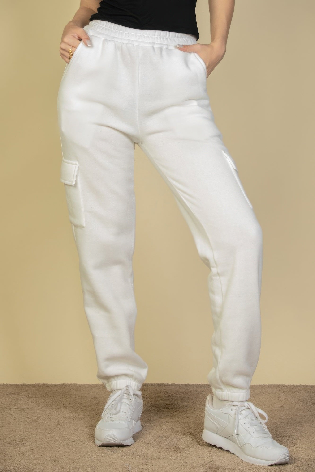 Side Pocket Drawstring Waist Sweatpants - Wear Arielle