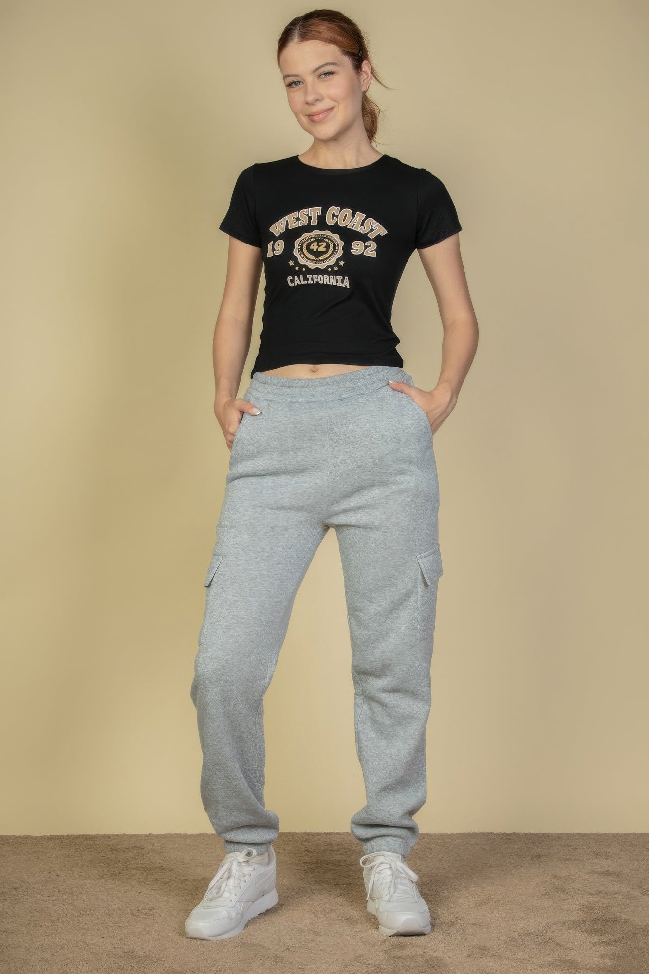 Side Pocket Drawstring Waist Sweatpants - Wear Arielle