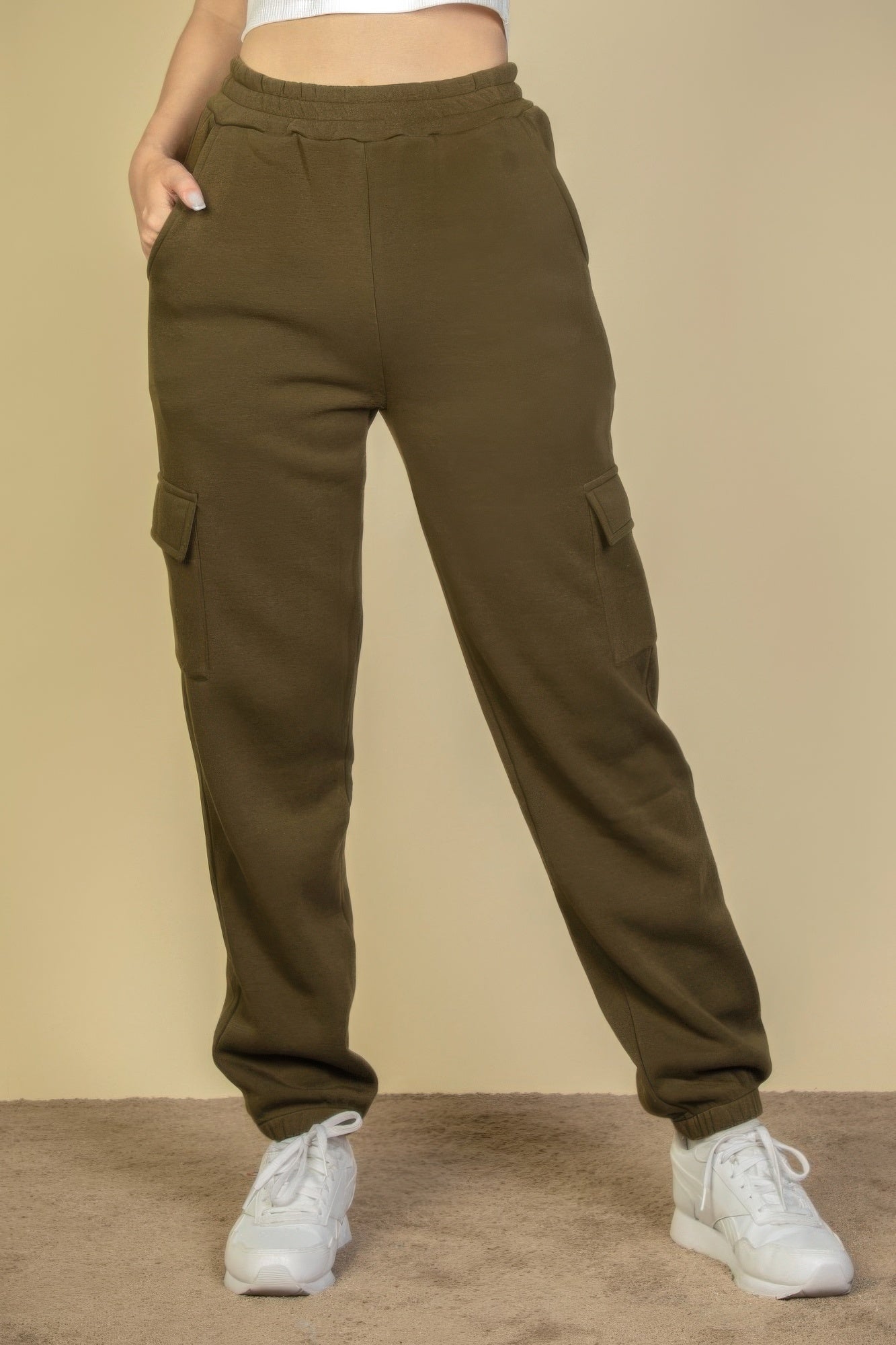 Side Pocket Drawstring Waist Sweatpants - Wear Arielle