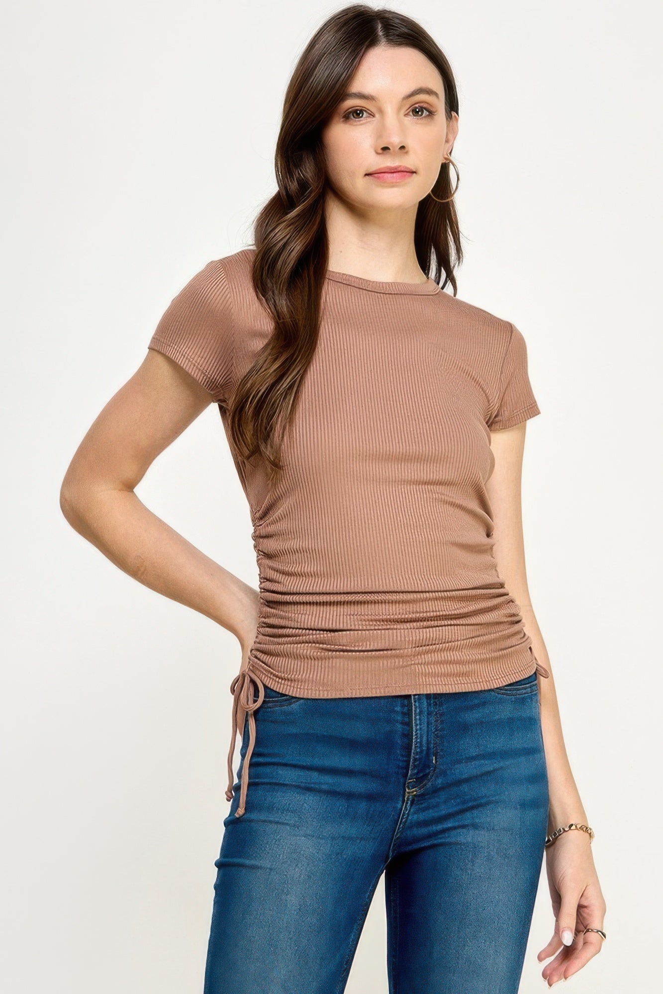 Side Ruched Detail Top - Wear Arielle