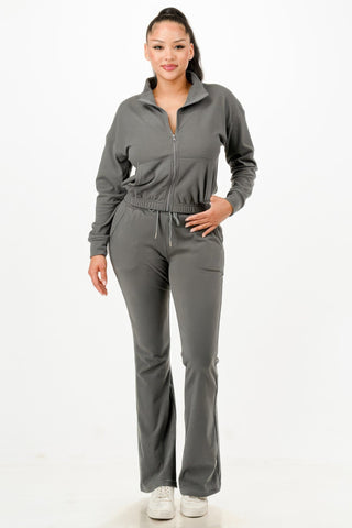Soft Zipup Track Suit Set - Wear Arielle