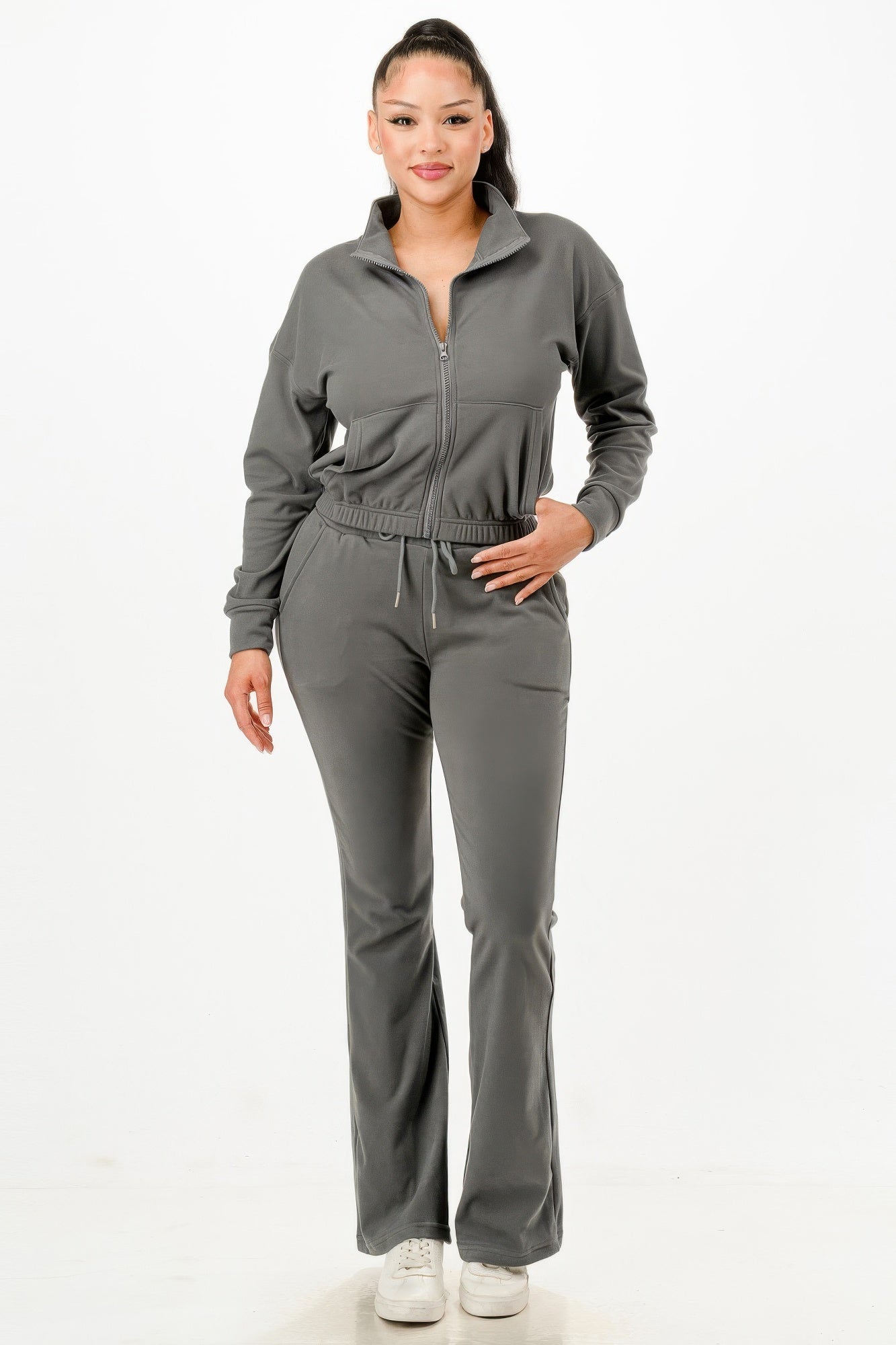 Soft Zipup Track Suit Set - Wear Arielle