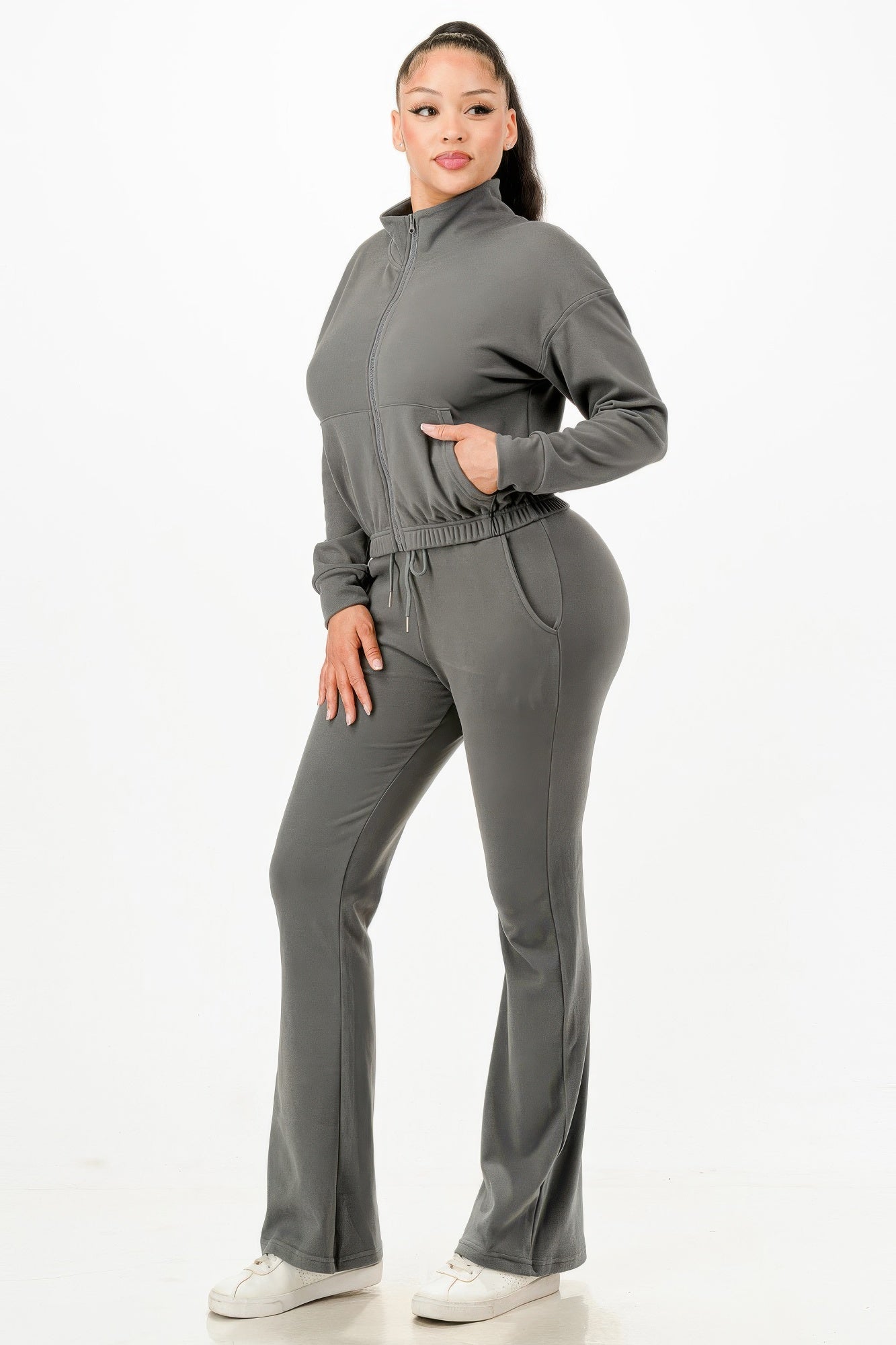 Soft Zipup Track Suit Set - Wear Arielle