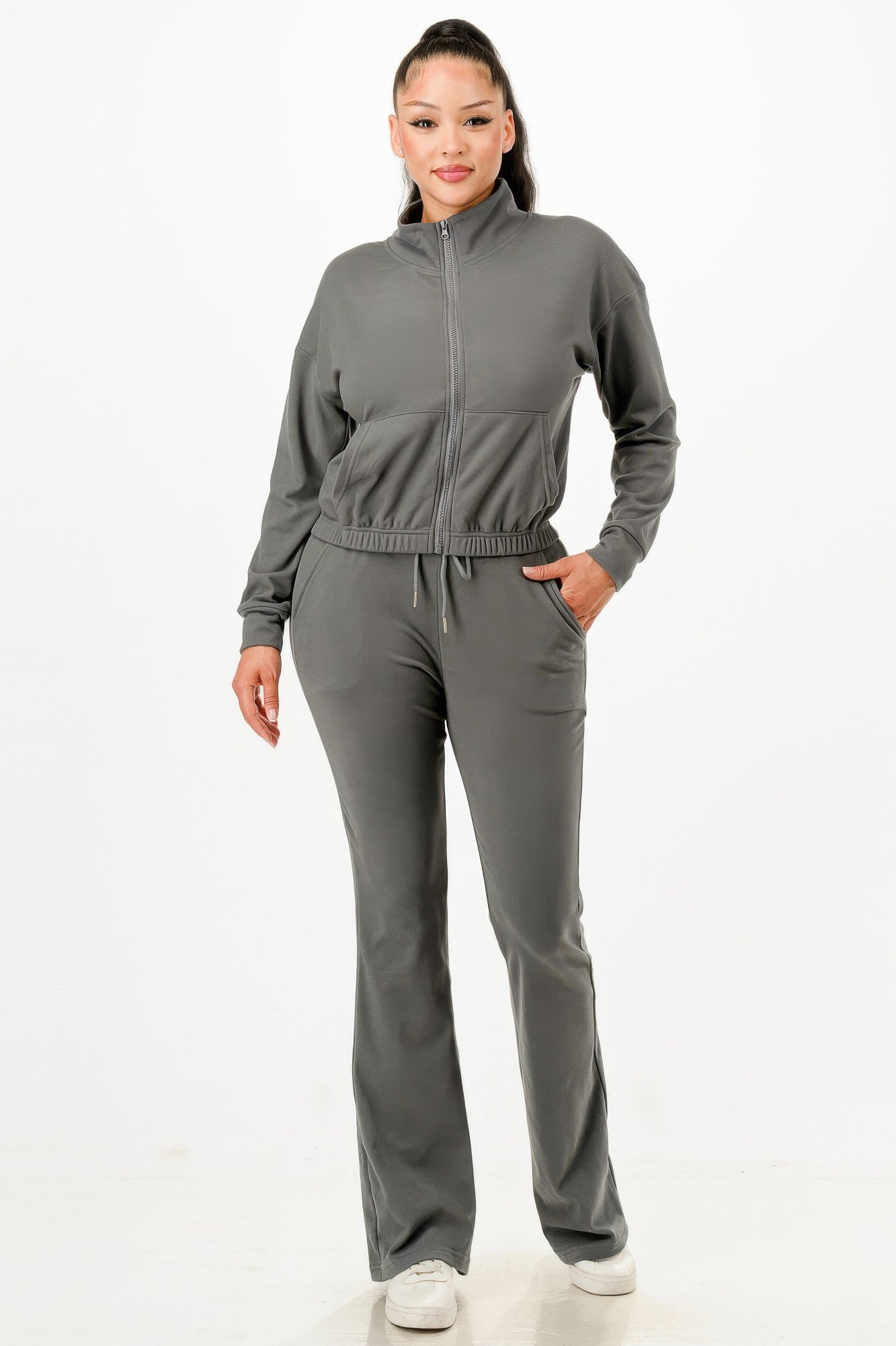 Soft Zipup Track Suit Set - Wear Arielle