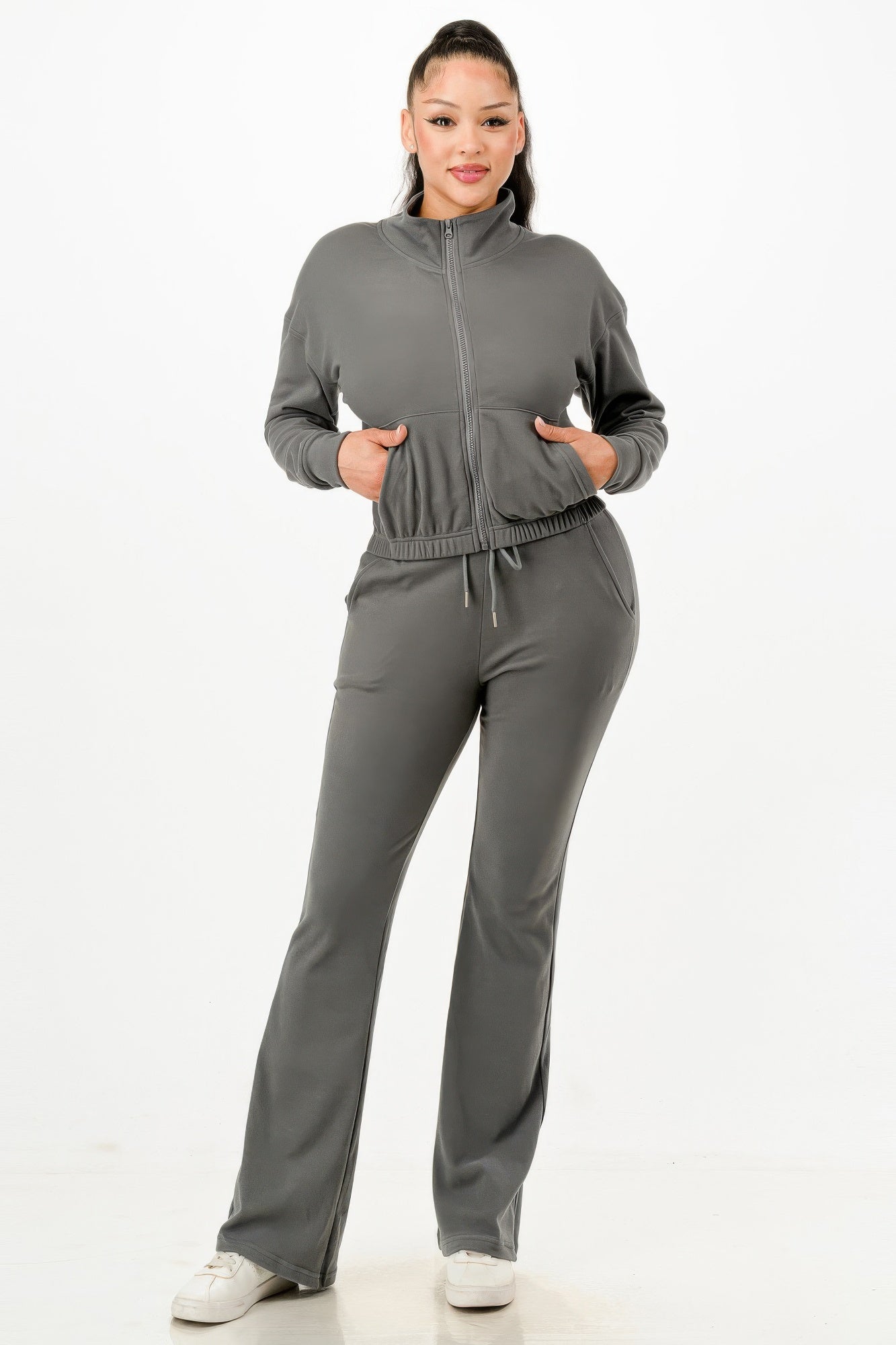 Soft Zipup Track Suit Set - Wear Arielle