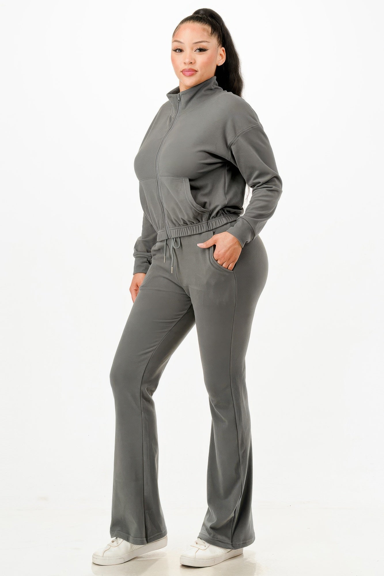 Soft Zipup Track Suit Set - Wear Arielle