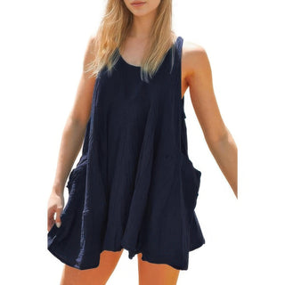 Solid A Line Pockets Low Back Knot Midi Dress - Wear Arielle