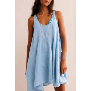 Solid A Line Pockets Low Back Knot Midi Dress - Wear Arielle