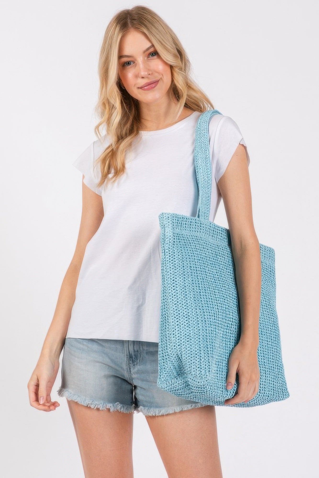 Solid Crochet Straw Bag - Wear Arielle