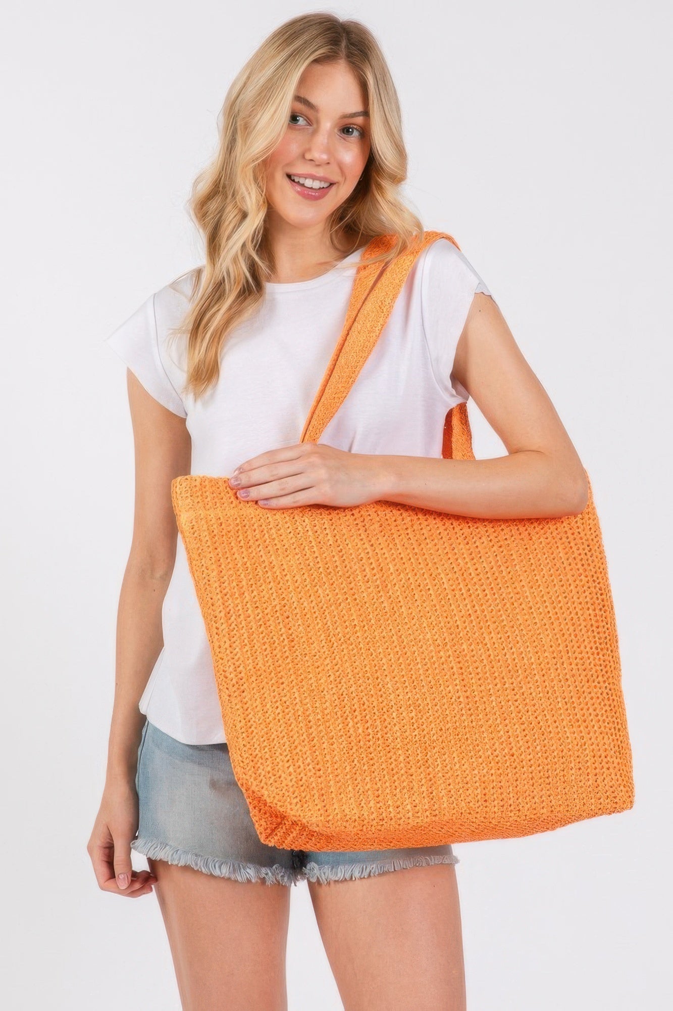 Solid Crochet Straw Bag - Wear Arielle