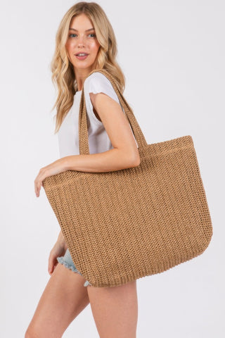 Solid Crochet Straw Bag - Wear Arielle