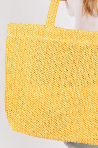 Solid Crochet Straw Bag - Wear Arielle