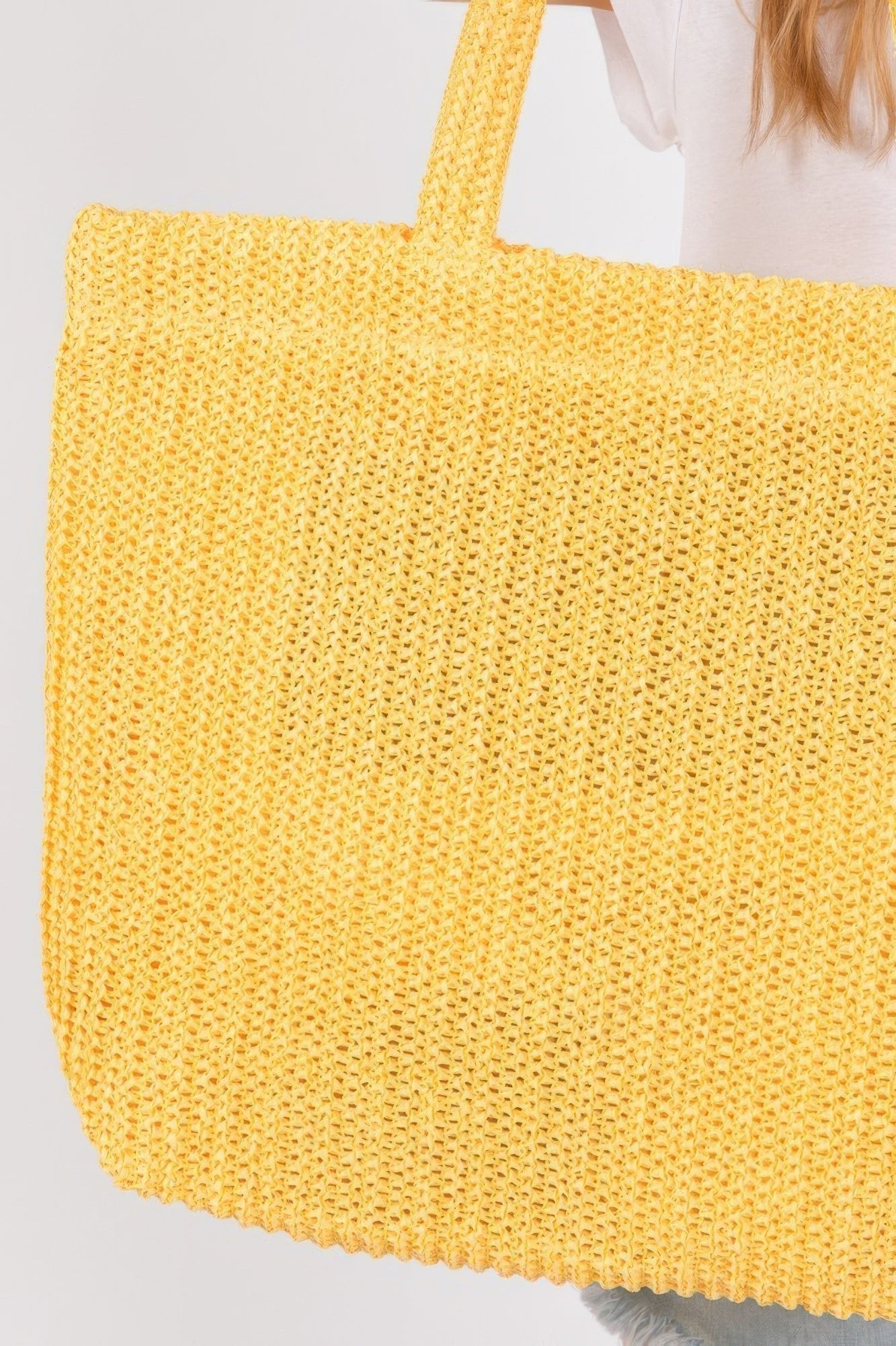 Solid Crochet Straw Bag - Wear Arielle